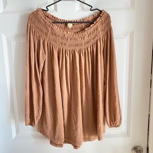 Off the shoulder knit top